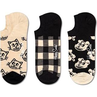 Happy socks 3-pak Pet No Show Sock - Black pattern-2 - Str 41/46 * Kampagne *