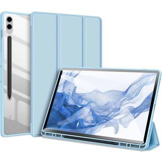 Samsung Galaxy Tab S9 FE+ Dux Ducis Toby Tri-Fold Smart Folio Cover - Babyblå