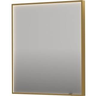 Sanibell INK SP19 LED spejl 70x80cm på børstet mat guld aluramme