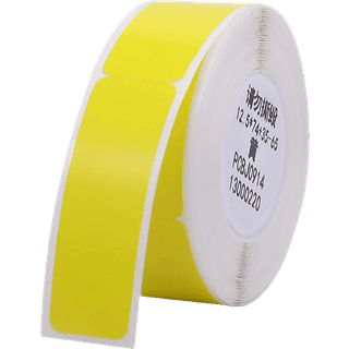 Etiketrulle til kabler, 12,5x74+35mm, 65 stk/rulle, Gul - NIIMBOT