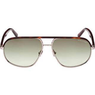 TOM FORD Mand FT1019 MAXWELL 30F Solbriller Metal Guld Brun Pilot Normal Skygge
