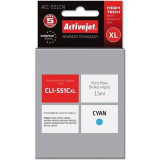 ActiveJet Premium ACC-551CN - cyan - compatible - ink cartridge (alternative for: Canon CLI-551C) - Blækpatron Cyan