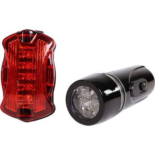 Cykellygte sæt - Power Beam - LED front & baglygte - Kraftig frontlygte med 2 indstillinger
