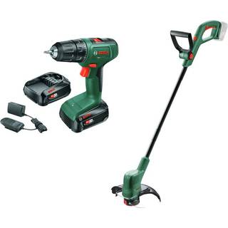Bosch 18v skruemaskine easydrill &amp; græstrimmer inkl 2ah batteri un3481