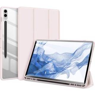 Samsung Galaxy Tab S9 FE Plus - DUX DUCIS Toby Tri-Fold læder cover - Pink