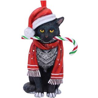 Candy Cane Katze Weihnachtskugel 9cm