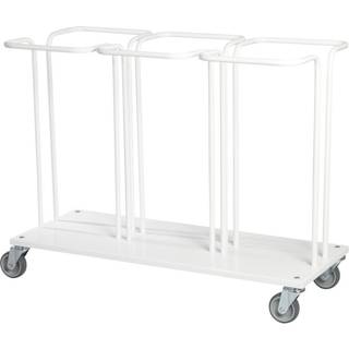Tina Trolleys affaldsstativ 3-rums til 3x60 liter sække hvid