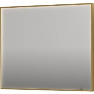 Sanibell INK SP19 LED spejl 100x80 på børstet mat guld aluramme