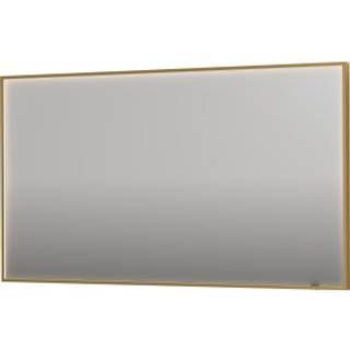 Sanibell INK SP19 LED spejl 140x80 på børstet mat guld aluramme