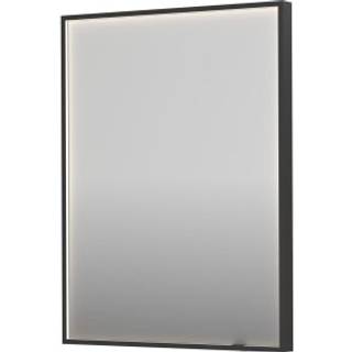 Sanibell INK SP19 LED spejl 60x80cm børstet metal sort aluramme