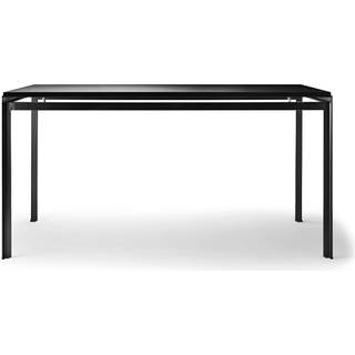 Carl Hansen - PK52 - Proffessorsbordet, Svartlackad Ek, Svart pulverlack - Skriveborde - Poul Kjærholm - Sort - Metal/Træ