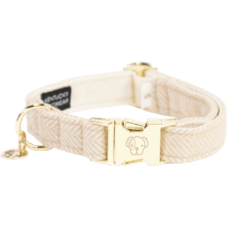 Kentucky Dog Collar Wool - Beige - L 42-68 cm