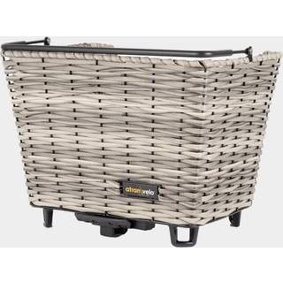 Atran Velo Cykelkurv Picnic M Rattan på Bagageholderen med Håndtag Grå 26-28"