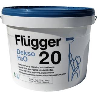 Svanemærket Vådrumsmaling - Dekso 20 H2O Flügger 10 L Råhvid S0500-N