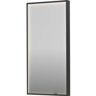 Sanibell INK SP19 LED spejl 40x80cm børstet metal sort aluramme
