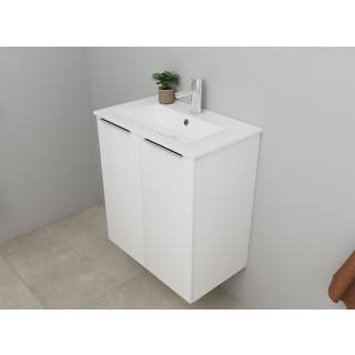 Sanibell Online møbelsæt 61x36cm hvid højglans med 2 låger