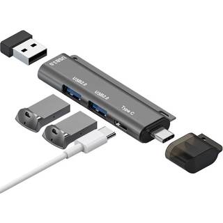 NÖRDIC 4-ports USB-C Hub 2xUSB-A 2.0, 1xUSB-A 3.1, 1xUSB-C 3.1