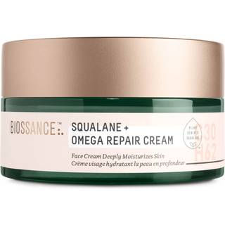 BIOSSANCE Squalane + Omega Repair Cream Jumbo strrelse. Rig fugtighedscreme med hyaluronsyre og ceramider til at fugte fyldig og glat hud. Nr o
