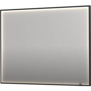 Sanibell INK SP19 LED spejl 120x80cm børstet metal sort aluramme