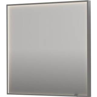 Sanibell INK SP19 LED spejl 80x80 børstet rustfri stål aluramme