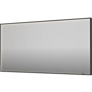 Sanibell INK SP19 LED spejl 160x80cm børstet metal sort aluramme