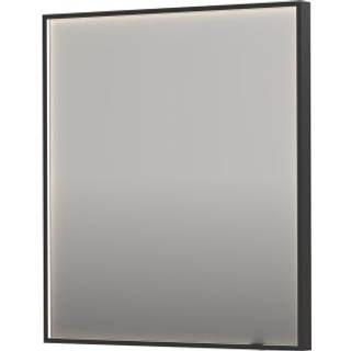 Sanibell INK SP19 LED spejl 70x80cm børstet metal sort aluramme