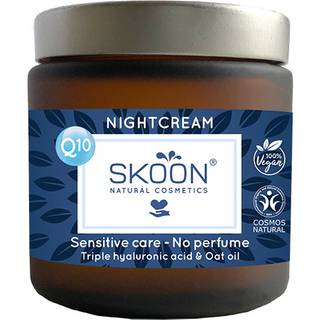 Skoon Sensitive natcreme med Q10 og hyaluron - 90 ml.
