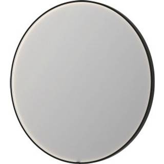 Sanibell INK SP24 LED spejl Ø100 børstet metal sort aluramme