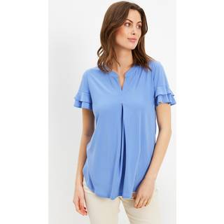 IN FRONT Lilli Bluse, Farve: Sky Blue, Størrelse: S, Dame