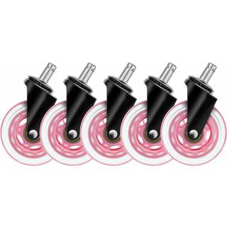 Deltaco 3" Universal Rubber Caster - Pink