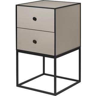 Audo Copenhagen Frame 35 Sidebord Med 2 Skuffer - Sidebord & Aflastningsbord Melamin Sand - 71074-001578