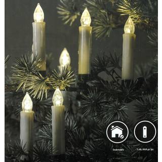 DACORE Juletræslys 10 stk m/fjernbetjening.