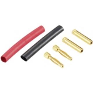 Schnepp DS 2 Alu Bananstik Stik, lige, Tilslutning, lige Stift-diameter: 2 mm Rød, Sort 1 stk