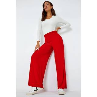 Roman Roman Red Wide Leg Stretch Trousers