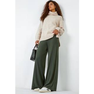 Roman Roman Green Wide Leg Stretch Trousers