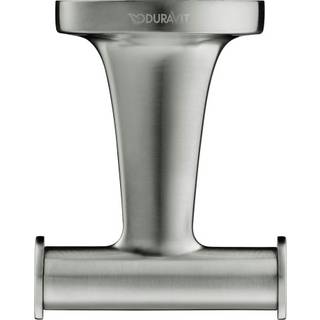 Duravit Starck T dobbelt håndklædekrog rustfrit stål, 60x76mm