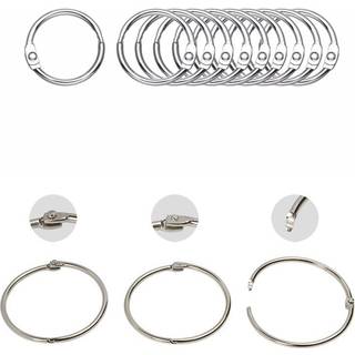 Oplukkelige gardinringe / metalringe 10 stk Sølv 15 mm