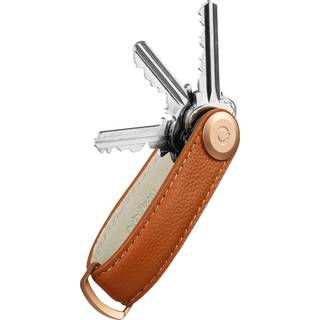 Orbitkey Nøglering Amber Gold Læder