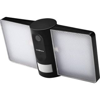 Link2Home Udendørs Flomlys med Kamera, Alarm og PIR – FlomlysCam Bevægelsessensor til hjemmesikkerhed i haven, garage og parkeringsplads