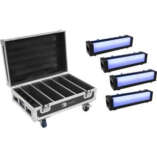 Eurolite Set 4x AKKU Bar-6 Glow QCL + Case with charging function TILBUD NU