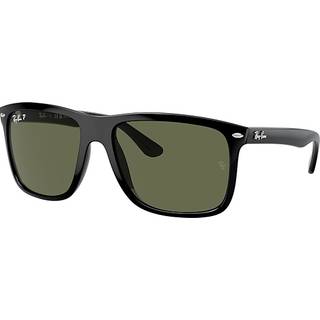 Ray - Ban Unisex RB4547 BOYFRIEND TWO 601/58 Solbriller Injiceret Sort Grøn Firkantet Polariseret