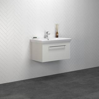 Scanbad Multo vaskeskab med Lotto XL vask, 1 skuffe, 85 cm, mat hvid