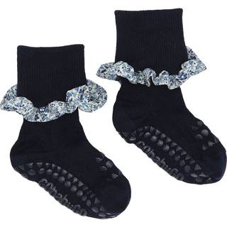 GOBABYGO Skridsikre Strømper - Liberty - Dark Blue / Katie and Millie Blue