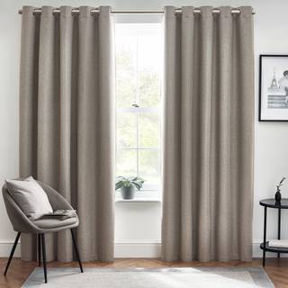 Furn furn. Grey Dawn 100% Blackout Thermal Eyelet Curtains