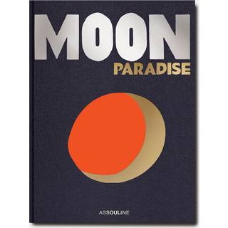 Assouline Coffee Table Books - 'Moon Paradise' in Navy Paper, Cardboard, Fabric