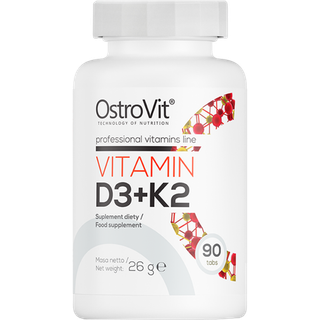 D3-vitamin og K2-vitamin (90 tabletter)