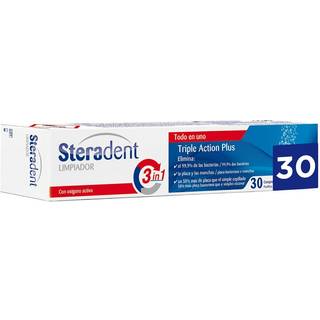 Steradent Triple Action Plus 30 stk. Rensetabletter til protese