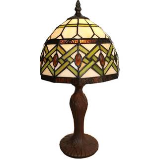Bordlampe 6027 med glasskærm i tiffanydesign