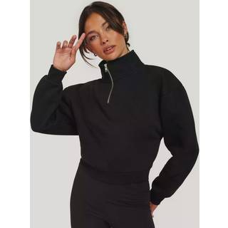 Nimble Cropped 1/4 Zip Black