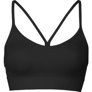Seamless Graphical Rib Sports Top - Black